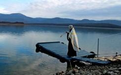 Закладка Храма «Богоявление» на Чернореченском водохранилище