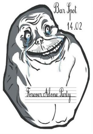 Вечер одиноких сердец в баре Spot 14 февраля 2014