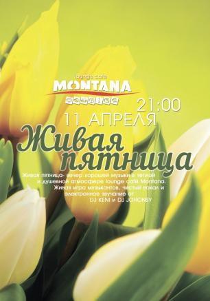 «Живая пятница» в Lounge Cafe Montana 11 апреля 2014