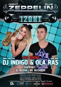 DJ INDIGO & OLA RAS в ночном клубе Zeppelin