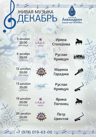 Живая музыка в «Аквамарине»: Ирина Столерова 5 декабря 2014