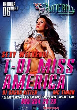 T-Dj Miss America в ночном клубе Butterfly 6 июня 2014 