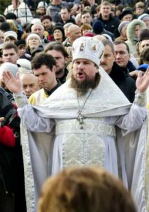 Общегородской молебен на площади Нахимова 2 марта 2014