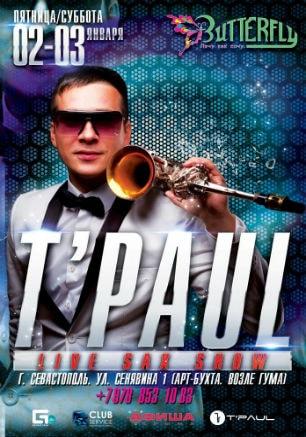 Dj T`Paul в ночном клубе Butterfly 2-3 января 2014