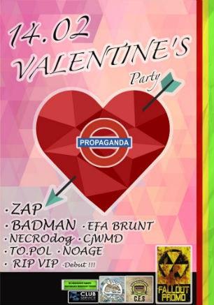 Вечеринка «Valentine's Party» в арт-баре Propaganda 