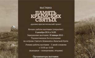 Выставка «Память крымских святых» в НЗ «Херсонес Таврический»