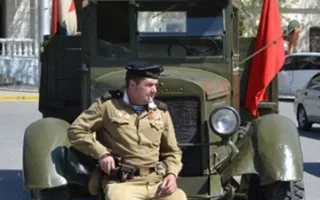 Выставка ретро-техники времен Великой Отечественной войны