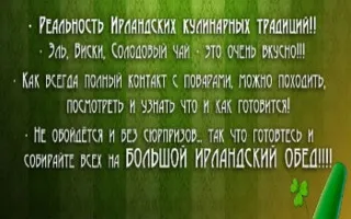 Большой ирландский обед в ​Клевер Temple Bar 16 марта 2014