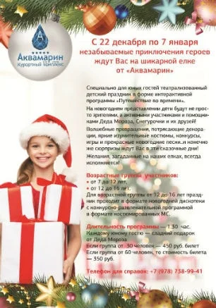 Новогоднее представление в «Аквамарине»